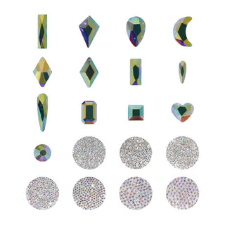  Professional Nail Crystal Kit Multi Shapes Crystal AB Rhinestone - Set A by Rhinestones sold by DTK Nail Supply