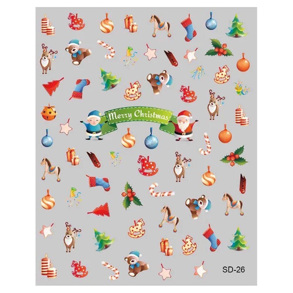 3D Christmas Nail Art Stickers SD26