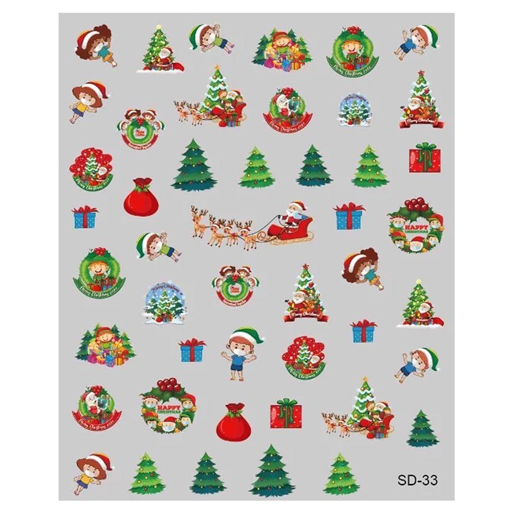 3D Christmas Nail Art Stickers SD33