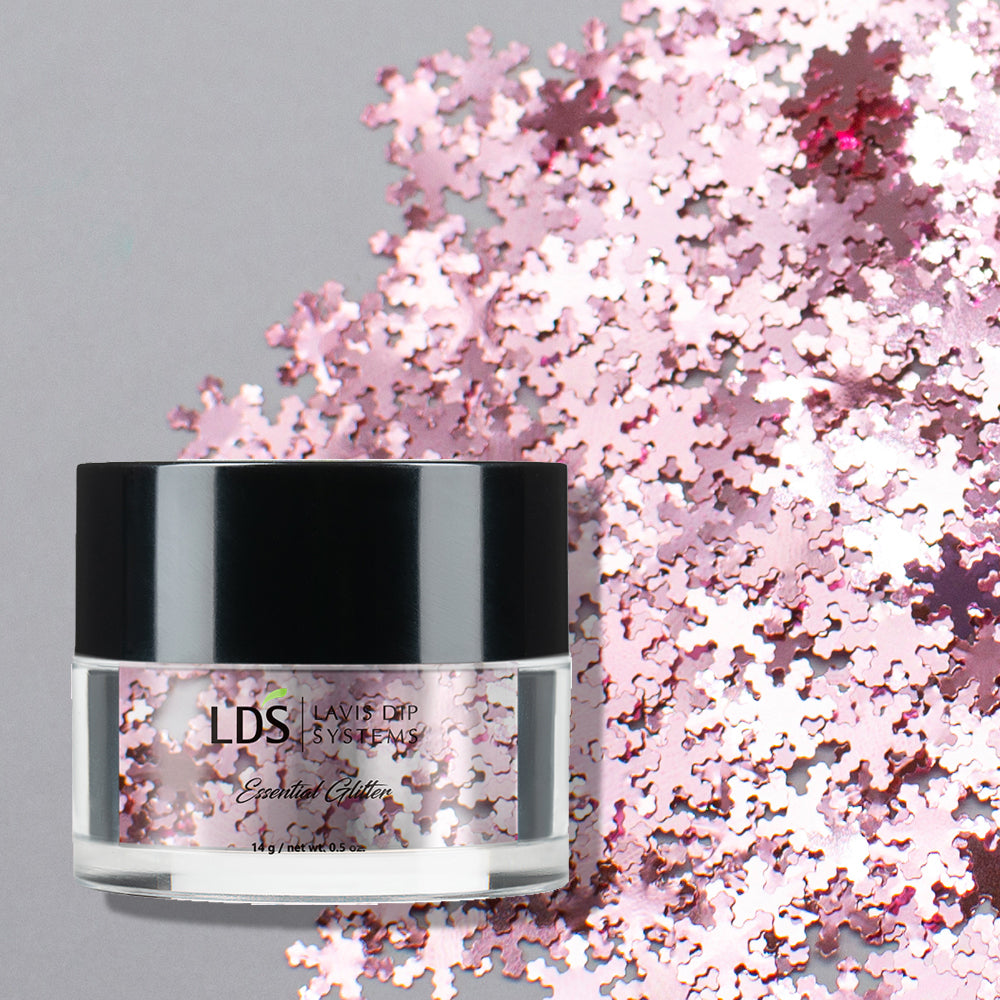 LDS Snowflake Glitter Nail Art Set (6 colors): SF01-SF06