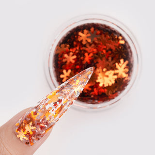 LDS Snowflake Glitter Nail Art - SF06 - Cinnamon - 0.5 oz