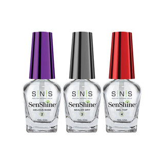  SNS SenShine Dipping Essential Kit 1 - Gelous Base, Sealer Dry, Gel Top - 0.5 oz