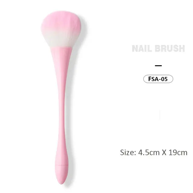 Soft Nail Dusting Brush - 05 Pink Tip