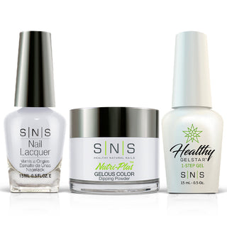 SNS 3 in 1 - SY07 Pearly Whites Gelous - Dip (1oz), Gel & Lacquer Matching