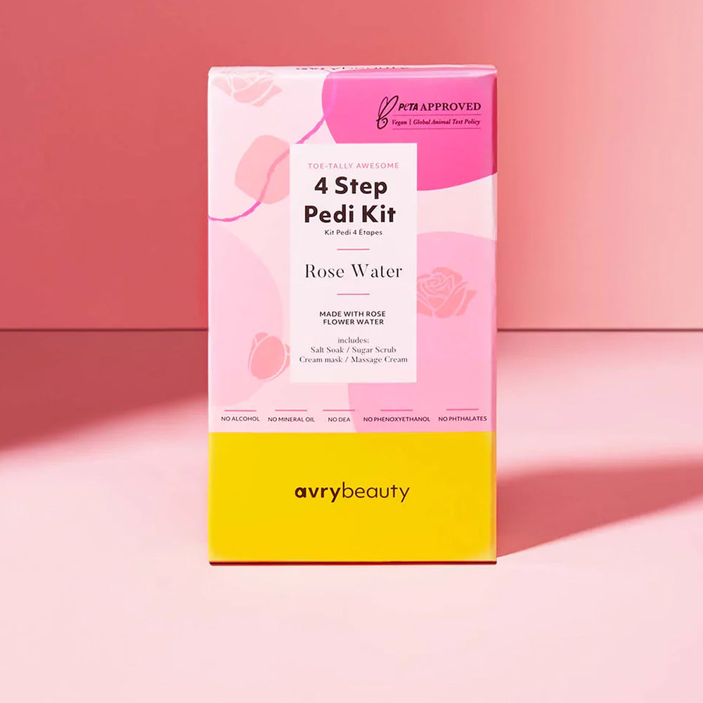 AVRY BEAUTY - 4 Steps Pedicure Kit - Rose Water