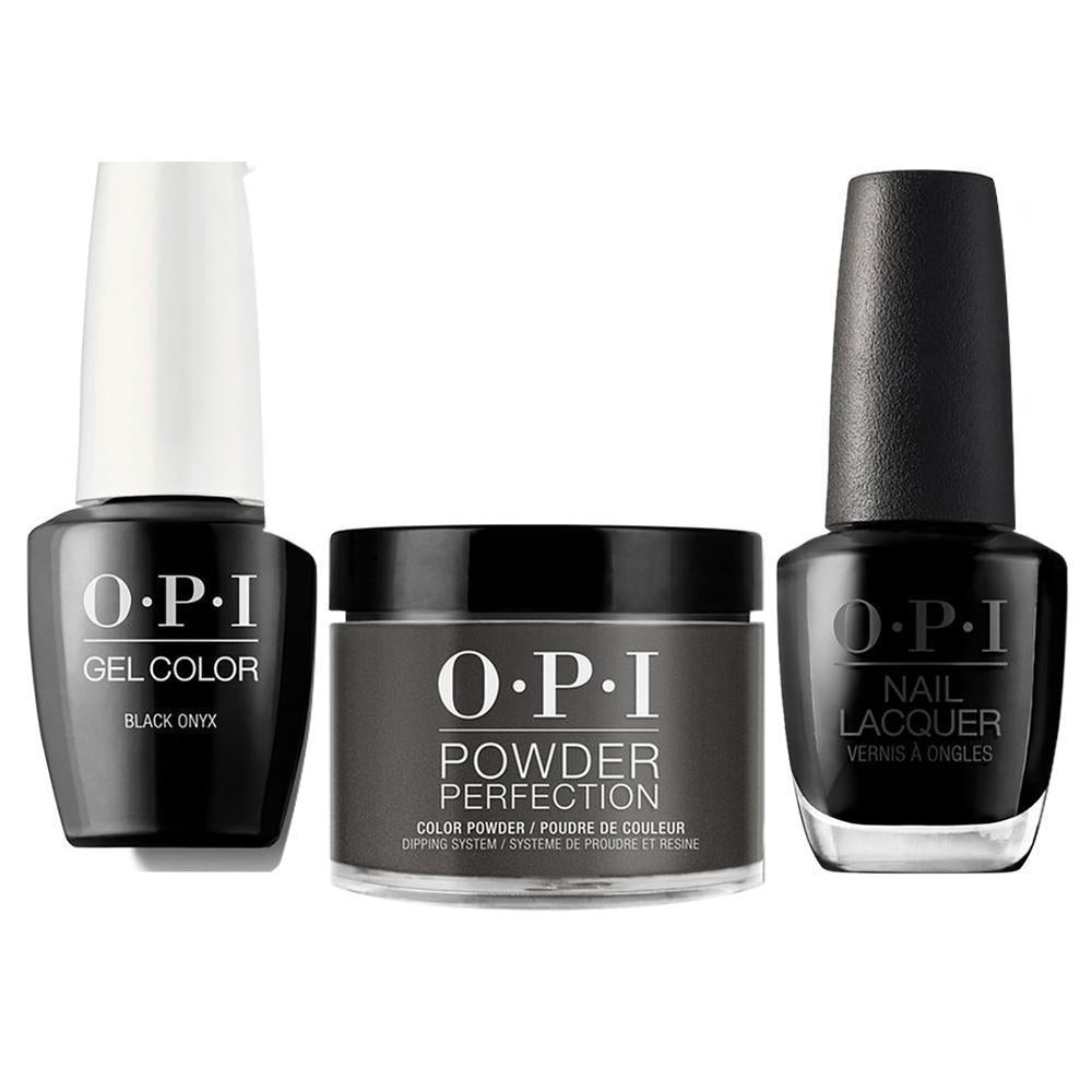 OPI 3 in 1 - T02 Black Onyx - Dip, Gel & Lacquer Matching