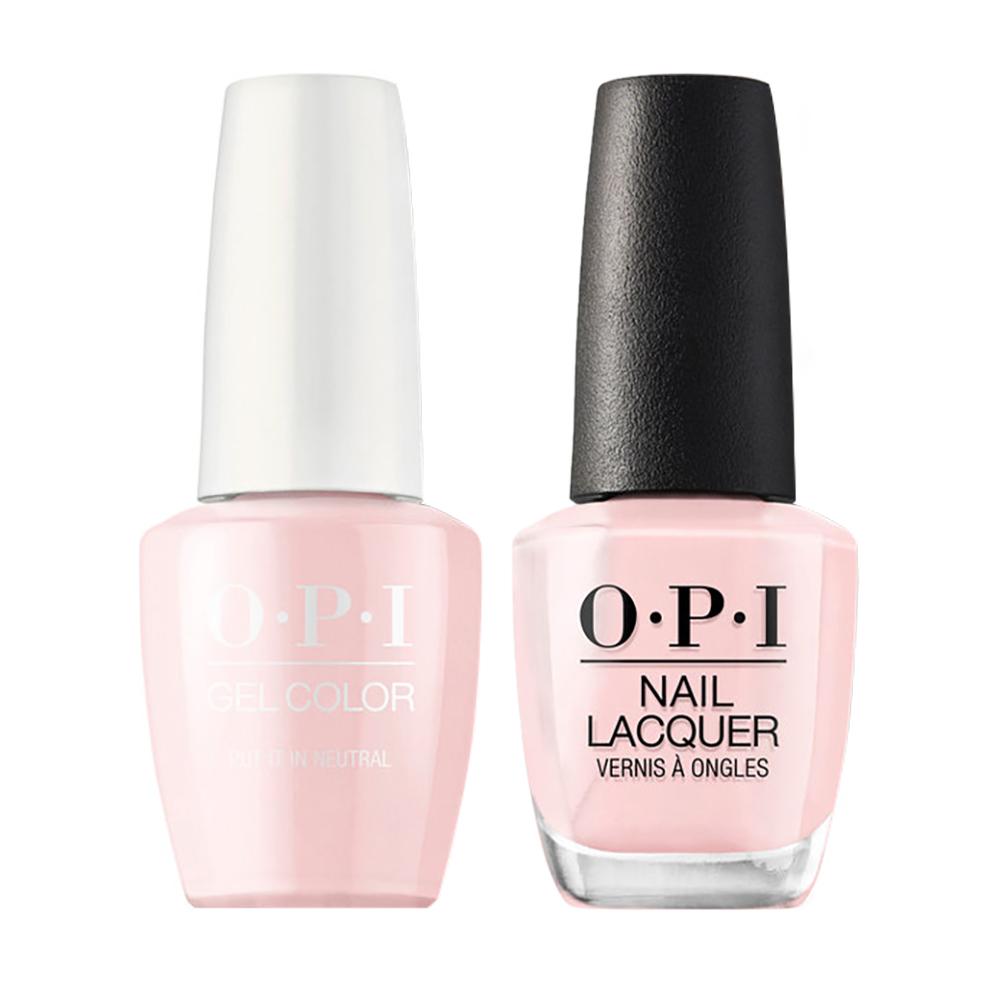 OPI Gel Nail Polish Duo Pink Colors - T65 Put it in Neutral