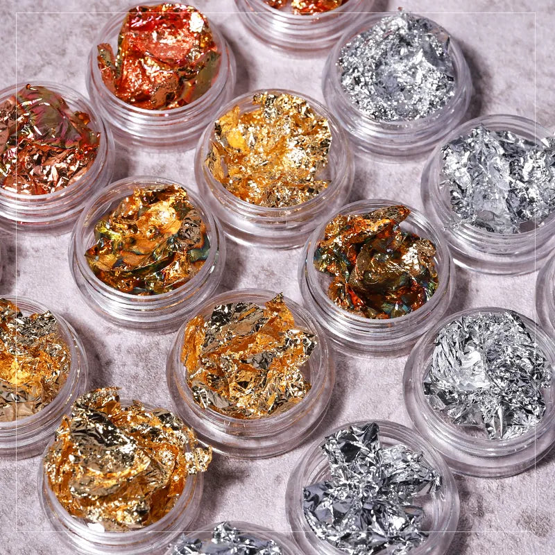 Ultra Thin Gold And Silver Foil Papper 12 Grid