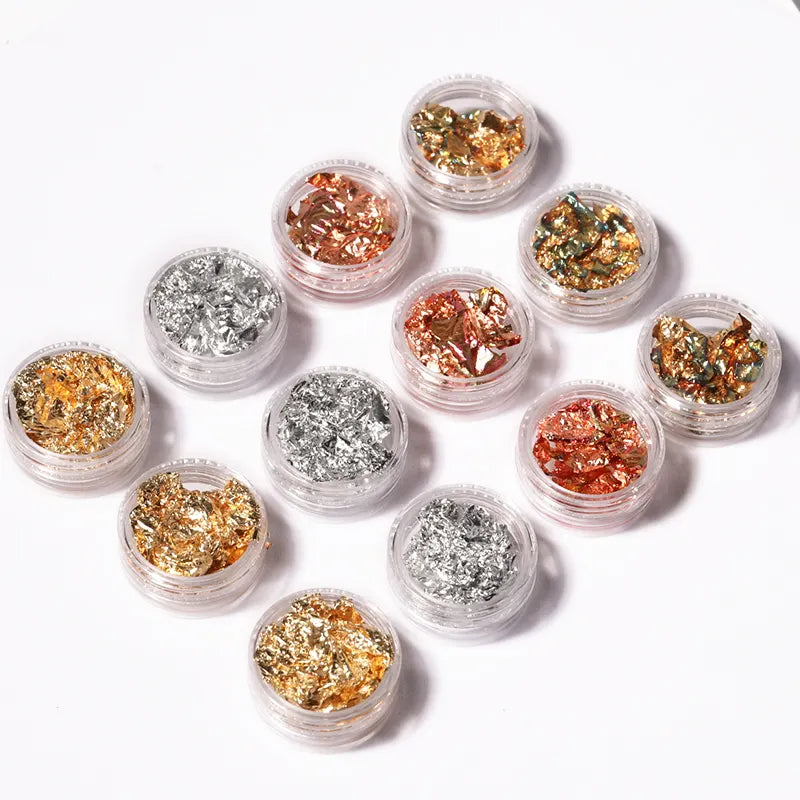 Ultra Thin Gold And Silver Foil Papper 12 Grid