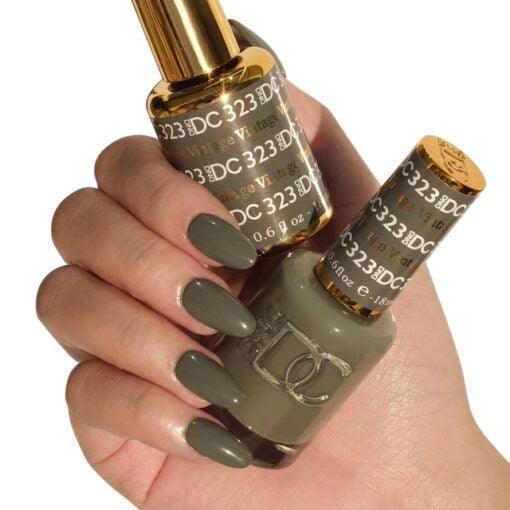 DND DC 323 Vintage - DND DC Gel Polish & Matching Nail Lacquer Duo Set