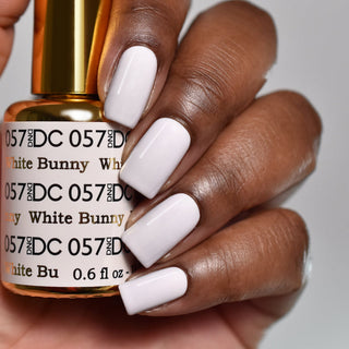  DND DC Gel Nail Polish Duo - 057 White Colors - White Bunny