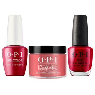 OPI 3 in 1 - Z13 Color So Hot It Berns - Dip, Gel & Lacquer Matching