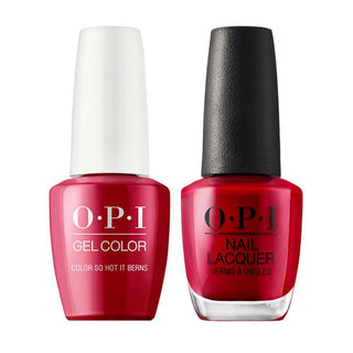 OPI Gel Nail Polish Duo Red Colors - Z13 Color So Hot It Berns