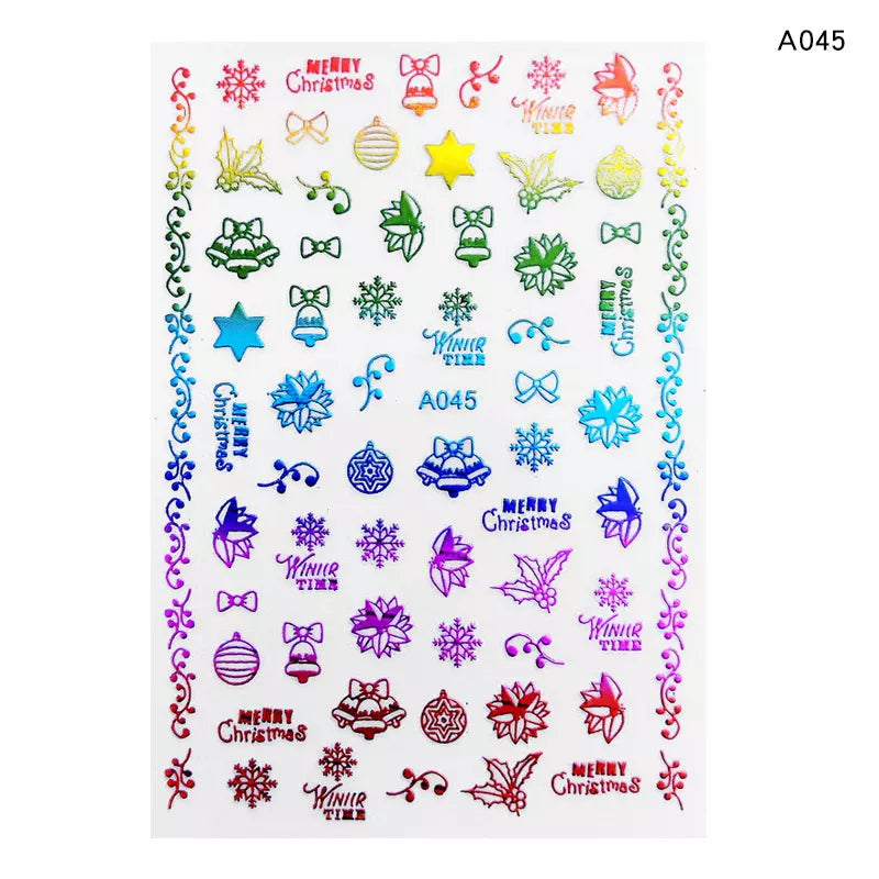 3D Winter Nail Art Stickers A045