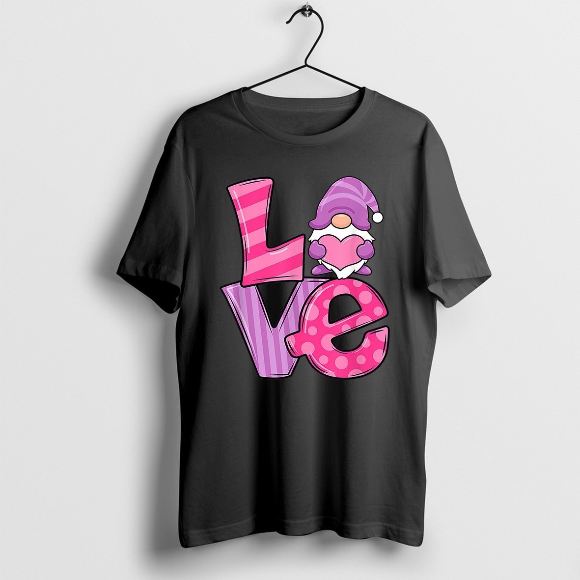 Gnome Valentine's Day Love Heart T-Shirt, Gnome Valentine Shirt, Love Shirt, Heart Shirt, Cute Valentine Shirt