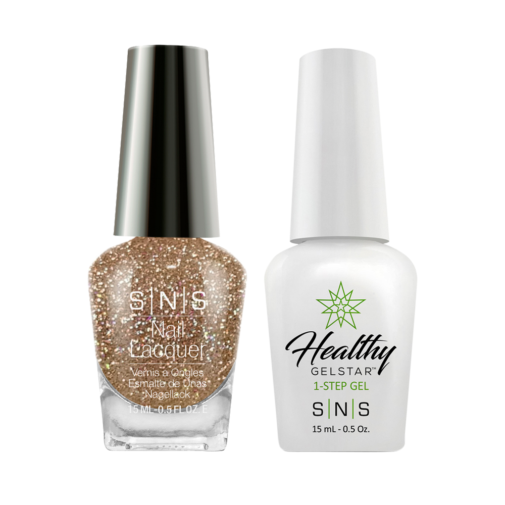 SNS Gel Nail Polish Duo - BP10 Glitter Gold Colors