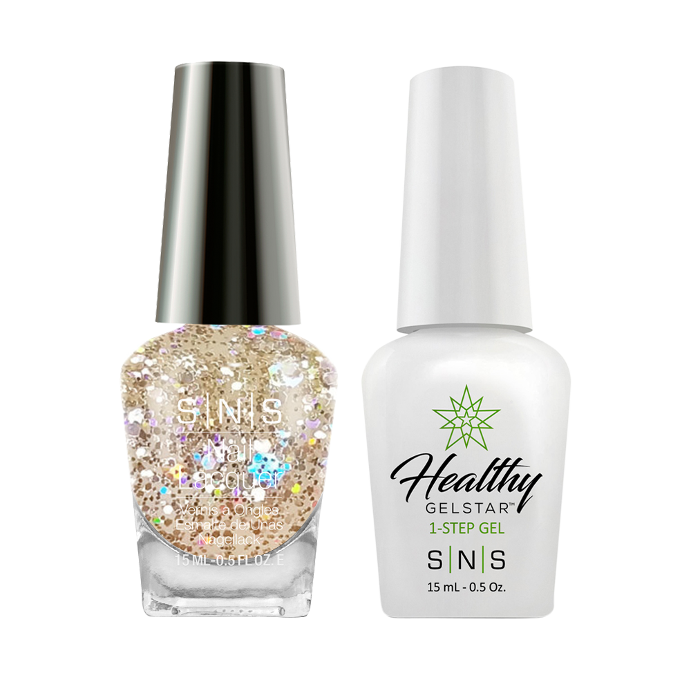 SNS Gel Nail Polish Duo - BP30 Glitter Gold Colors