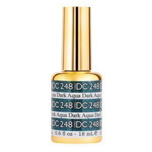 DND DC Gel Polish 248 - Glitter, Blue Colors - Dark Aqua