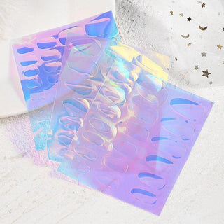 2021 New Aurora Ice Cube Cellophane Large Colorful Transfer Paper Laser Sparkling Candy Paper DIY Nail Art Decoration Sticker - T002-3#