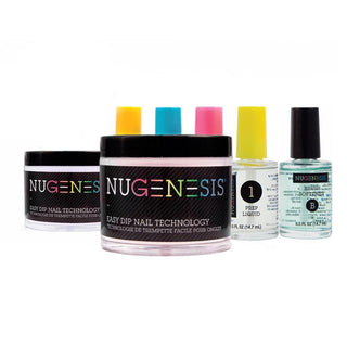 NuGenesis Dip Powder Starter Kit - Crystal Clear, Dip Powder Color, 5 Essentials