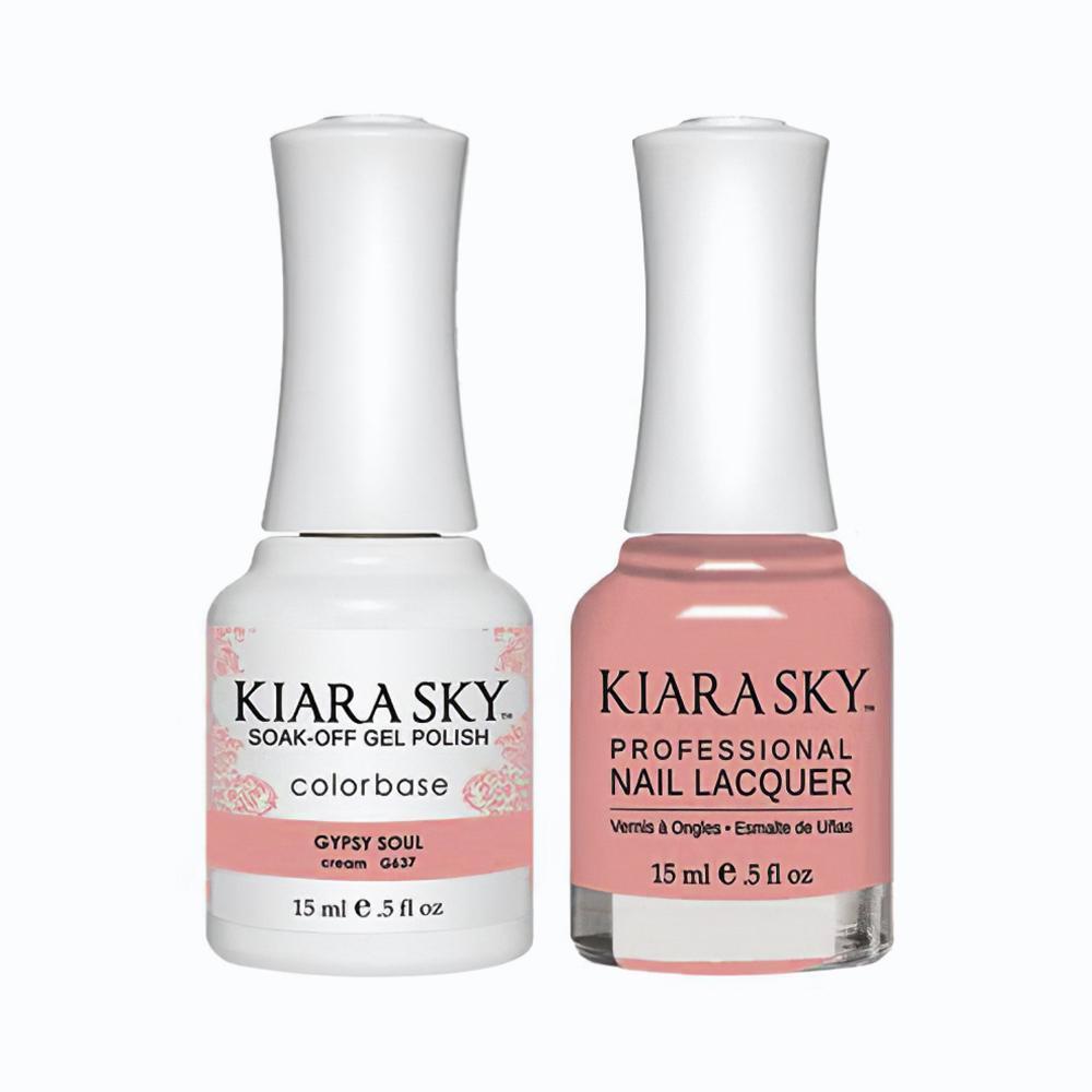 Kiara Sky 637 Gypsy Soul - Kiara Sky Gel Polish & Matching Nail Lacquer Duo Set - 0.5oz