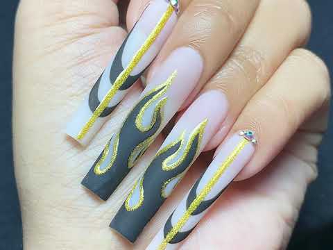 LDS - 01 (ver 2) Black - Line Art Gel Nails Polish Nail Art