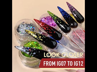 LDS Acrylic Powder Glitter Nail Art - Flakes Glitter DIG12
