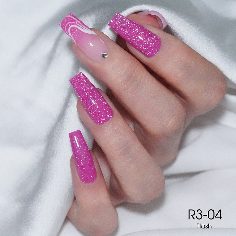 LAVIS Reflective R03 - 04 - Gel Polish 0.5 oz - Pretty In Pink Collection