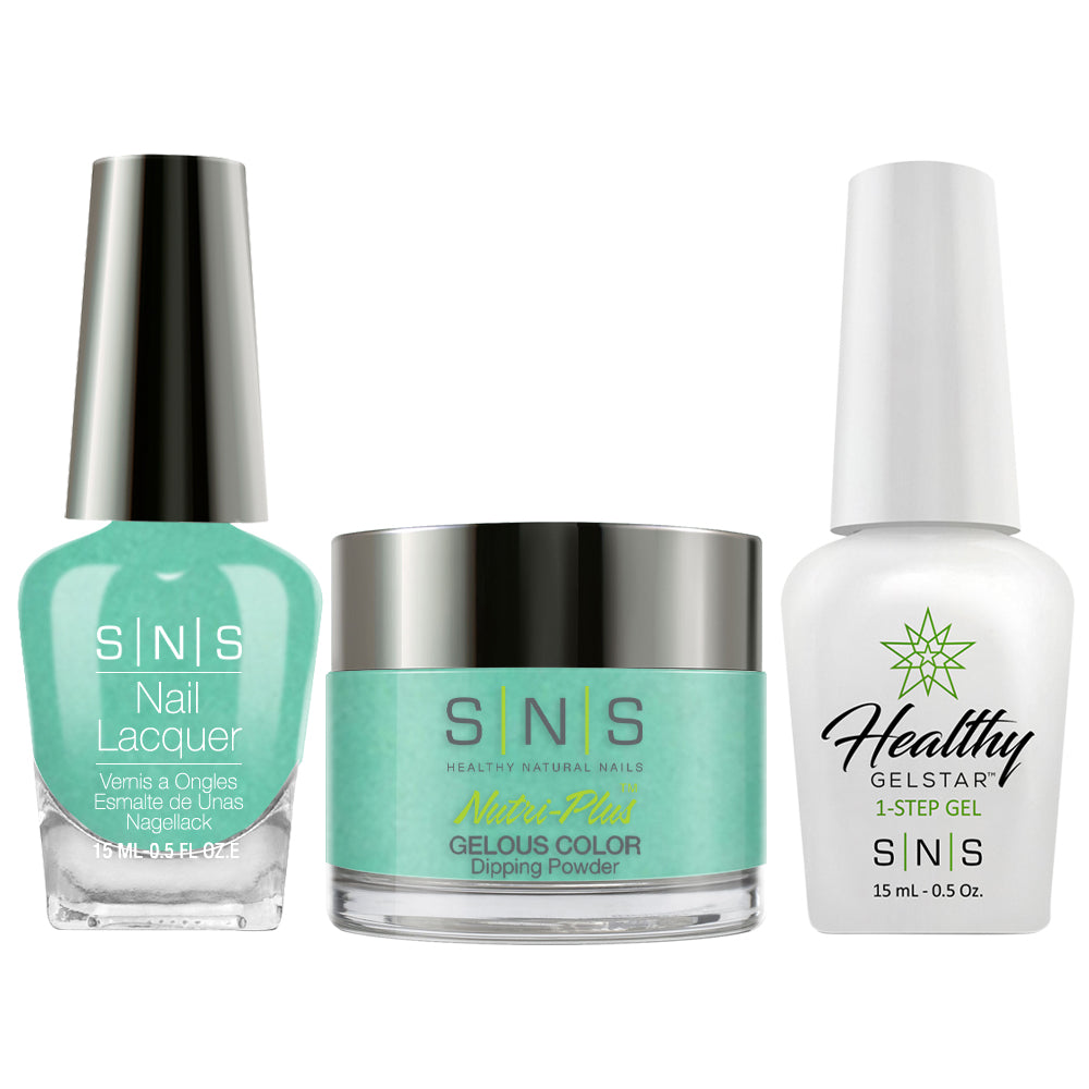 SNS 3 in 1 - SG14 Blue Lagoon - Dip (1oz), Gel & Lacquer Matching