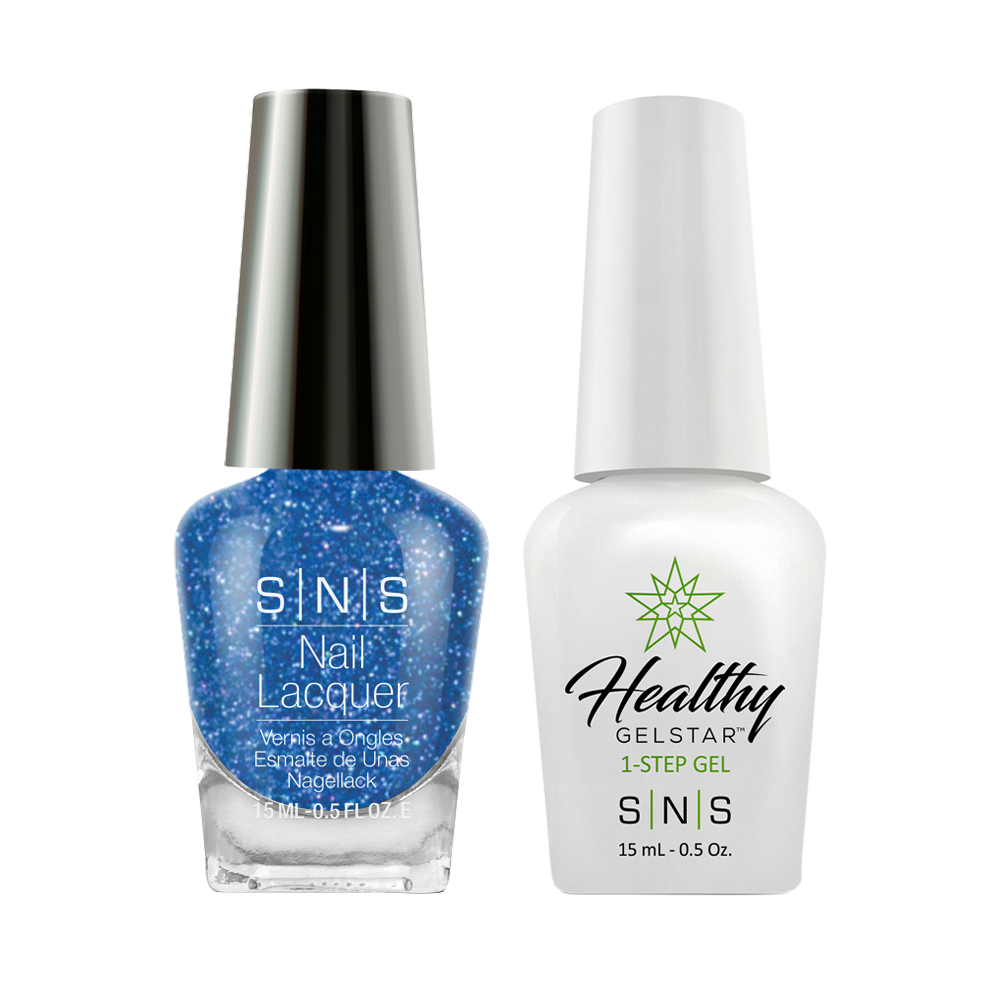 SNS Gel Nail Polish Duo - SP06 Blue Glitter Colors