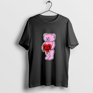 Teddy Bear Horror Emo Goth T-Shirt, Cute Teddy Bear, Pink Gloomy Bear Shirt, Funny Anti Valentine Day 