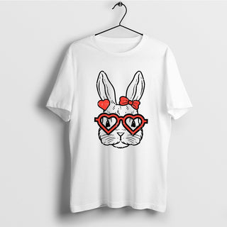 Bunny Rabbit Heart Valentines Day T-Shirt, Vintage Bunny Shirt, Bunny Lover Shirt, Valentines Day Gift