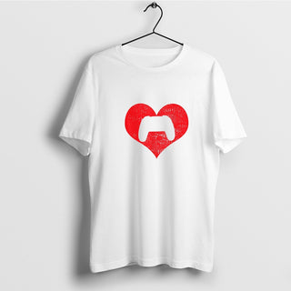 Gamer Heart Valentines T-Shirt, Game Lover Shirt, Gamer Shirt, Heart Shirt, Gamer Valentine Day Tee