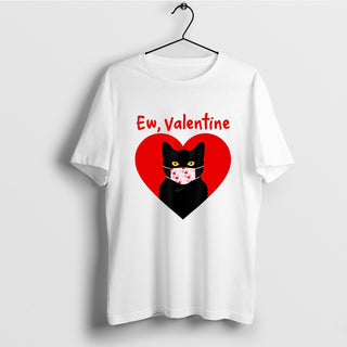 Ew, Valentine Day Hearts T-Shirt, Black Cat Shirt, Anti Valentines Day, Shirt For Valentine's Day
