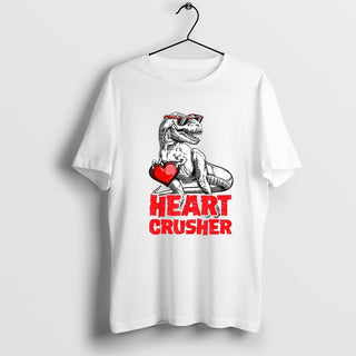 Dinosaur Heart Crusher T-Shirt, Cute Valentine's Day Gift, Dinosaur Shirt, T-Rex Dinosaur Shirt, Funny Dino Graphic Shirt