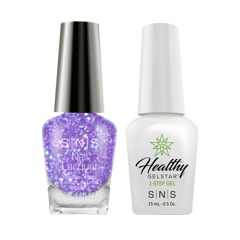 SNS Gel Nail Polish Duo - WW26 Purple Glitter Colors